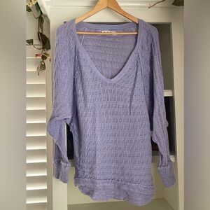 Free people purple thiens hacci knit dolman arms cotton sweater size S
lavender